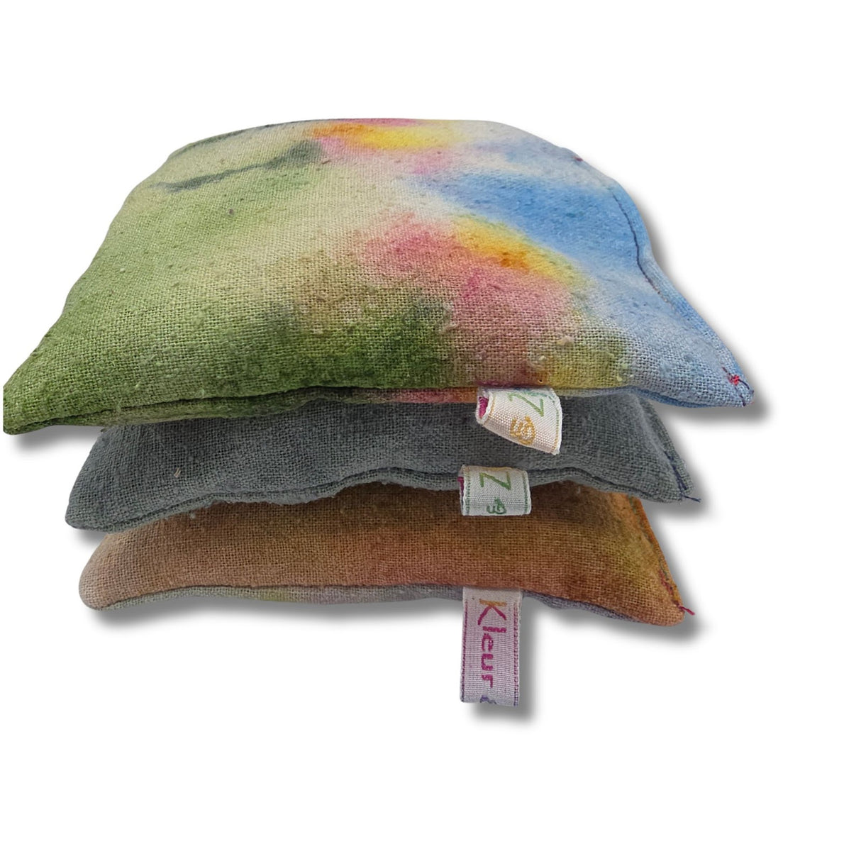 Pittenzakjes RegenBoogbloem in gebruik