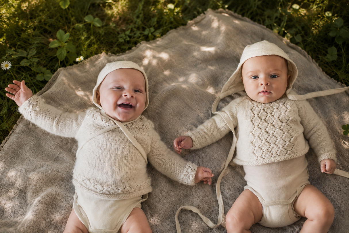 Zijden strikmutsje voor baby's