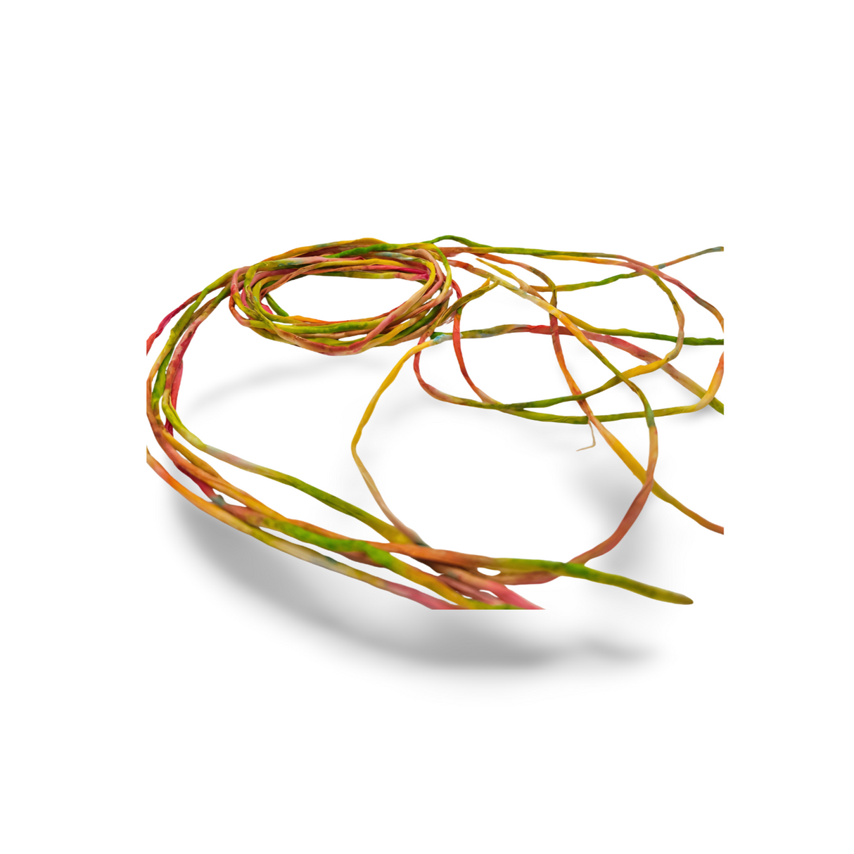 Handgeschilderd zijden armbandje Verbonden geel groen