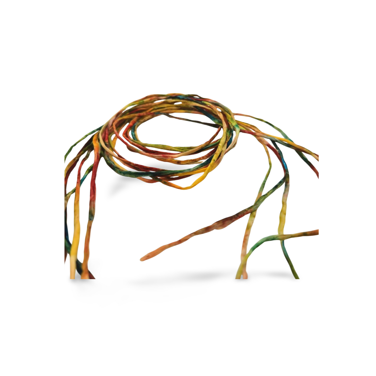 Handgeschilderd zijden armbandje Zonlicht geel