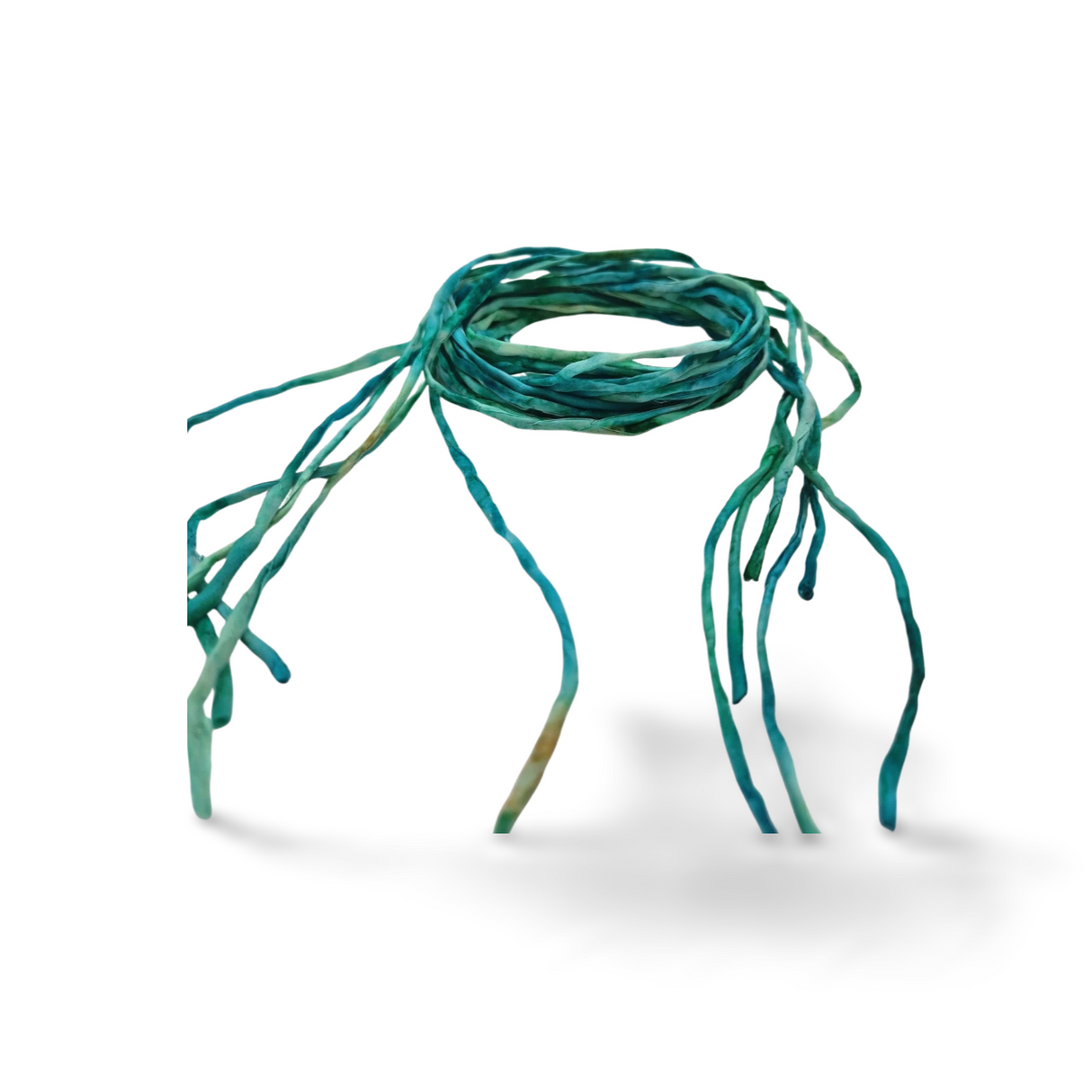 Handgeschilderd zijden armbandje Vrij blauw