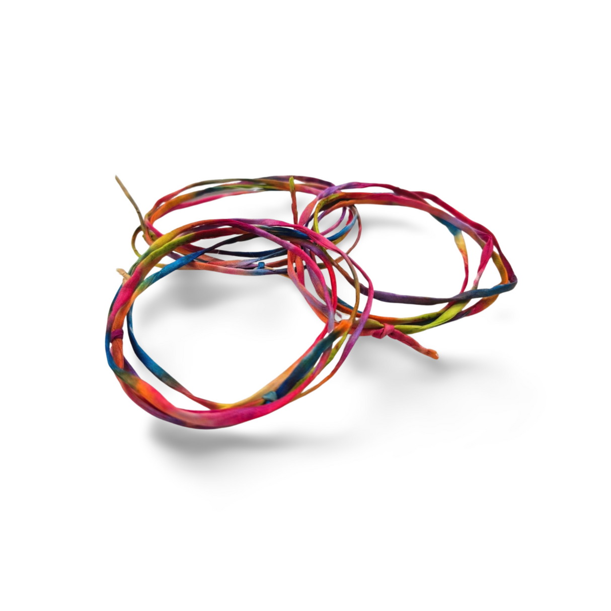 Handgeschilderd zijden armbandje Dansen regenboog
