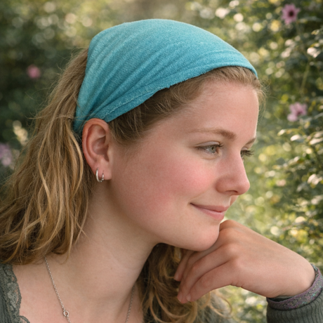 Detail haarband kind bourette zijde