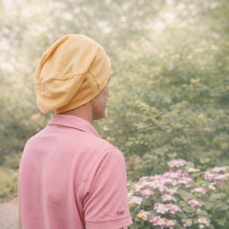 Zijden baggy beanie volwassenen prikkelvriendelijk bourette zijde