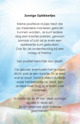 Detail kaart uit Zonnige Opkikkertjes met quote