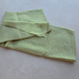 Bourettezijden doek Gras & Blaadjes – seizoenstafel & speelzijde | 52 × 52 cm