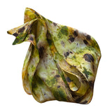 Zijden haarlint 10 cm ZonneBloem - 150x10 cm - groen bruin tinten
