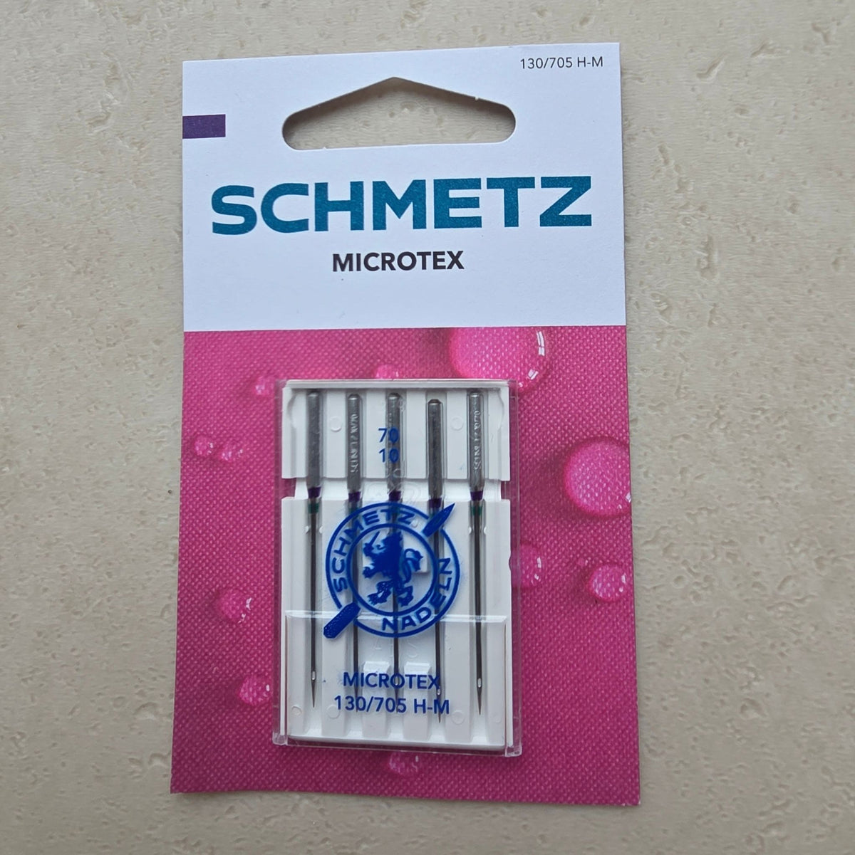 Schmetz Microtex naaimachinenaalden 70/10 – voor bourettezijde | 5 stuks