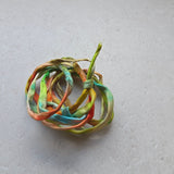 Handgeschilderd zijden armbandje Thuis groen blauw