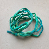 Handgeschilderd zijden armbandje Vrij blauw