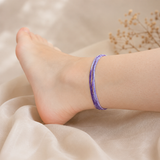 Zijden armbandje handgemaakt zonnestraaldraadje