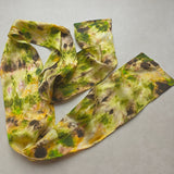 Zijden haarlint 10 cm ZonneBloem - 150x10 cm - groen bruin tinten