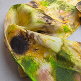 Zijden haarlint 10 cm ZonneBloem - 150x10 cm - groen bruin tinten