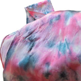Zijden haarlint RozeBloempjes - 150x10 cm - roze- grijs tinten