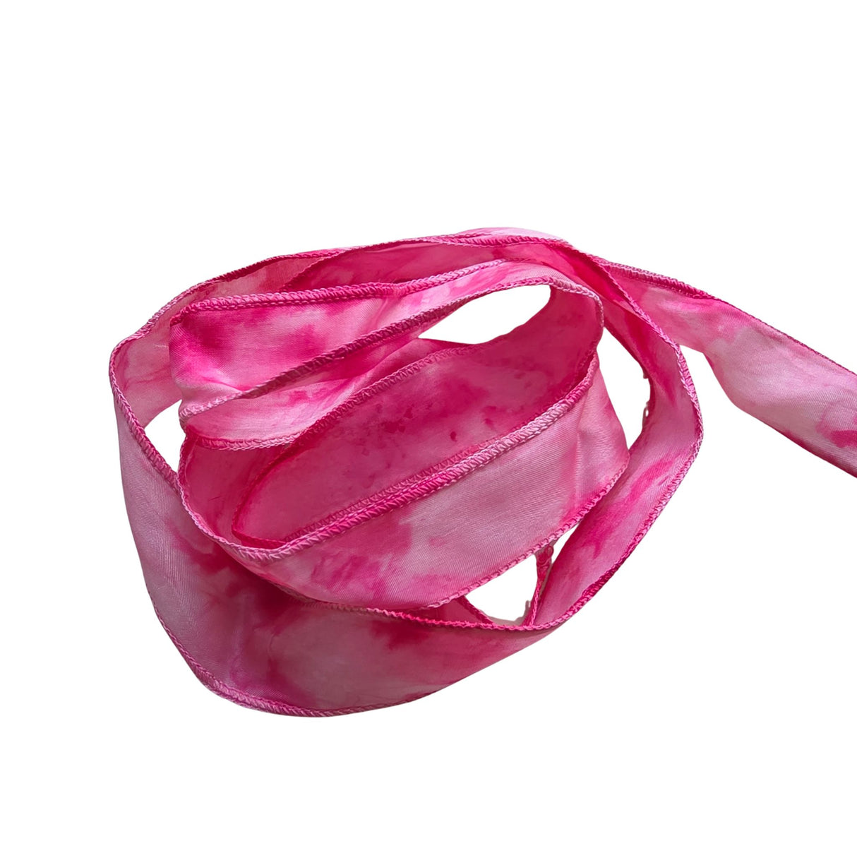 Zijden haarlint RozeVegen - 110 x 2 cm - roze tinten