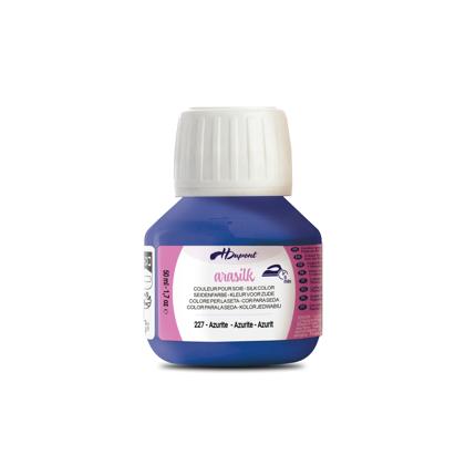 arasilk zijdeverf azurite 227 blauw 50 ml zijde wol katoen linnen