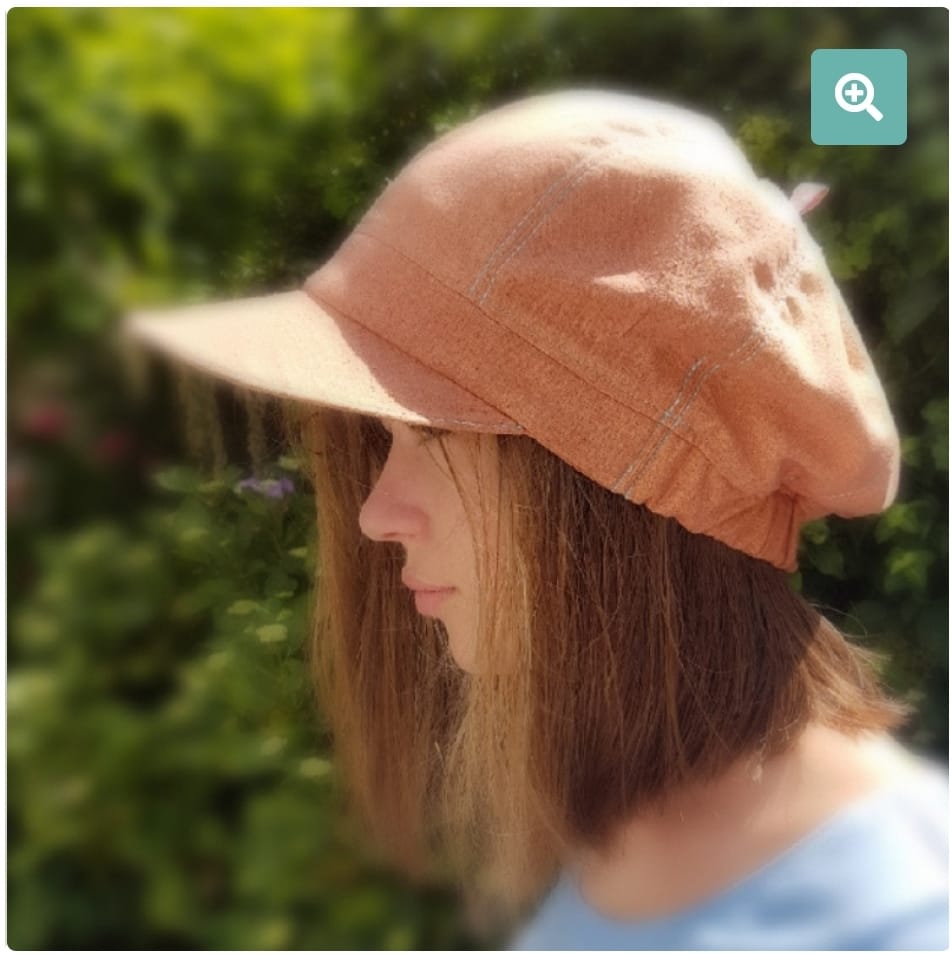 Zijden pet zon – baggy pet bourette zijde UV bescherming