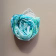 zijden sjaal blauw mint handgeschilderd 180x45 cm