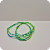 Handgeschilderd zijden armbandje Natuurkracht groen