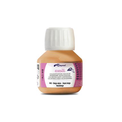 arasilk zijdeverf beige sepia 862 beige 50 ml zijde wol katoen linnen