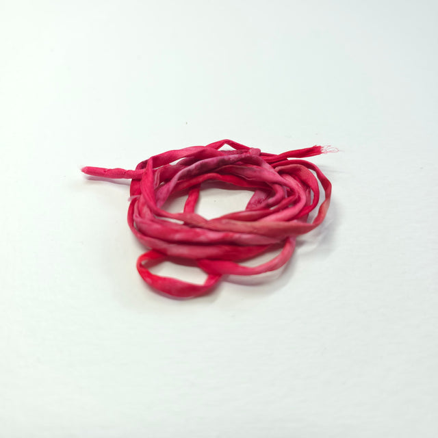 zijden armbandje rood roze handgeschilderd hartkracht armband