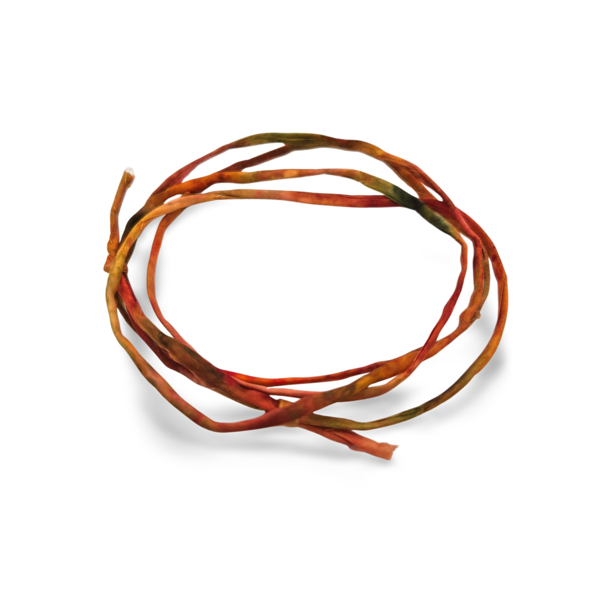 Handgeschilderd zijden armbandje Zomer warm goud oranje handgeschilderd