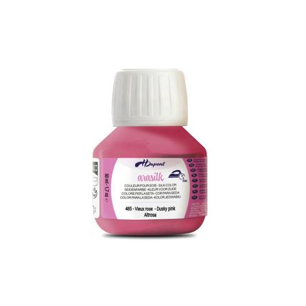 arasilk zijdeverf vieux rose 485 oudroze 50 ml zijde wol katoen linnen