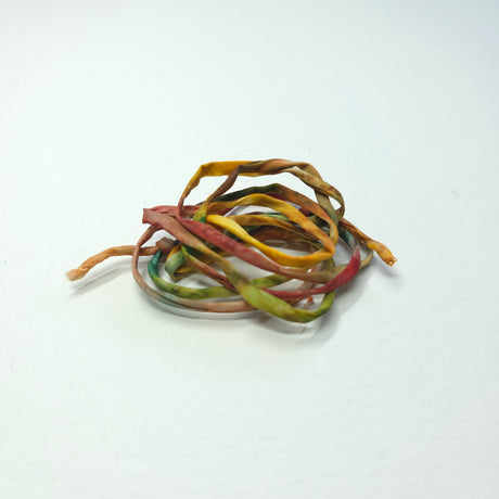 zijden armbandje geel groen oranje handgeschilderd zonlicht