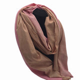 handgeverfde bourettezijden doek naturel en kleur