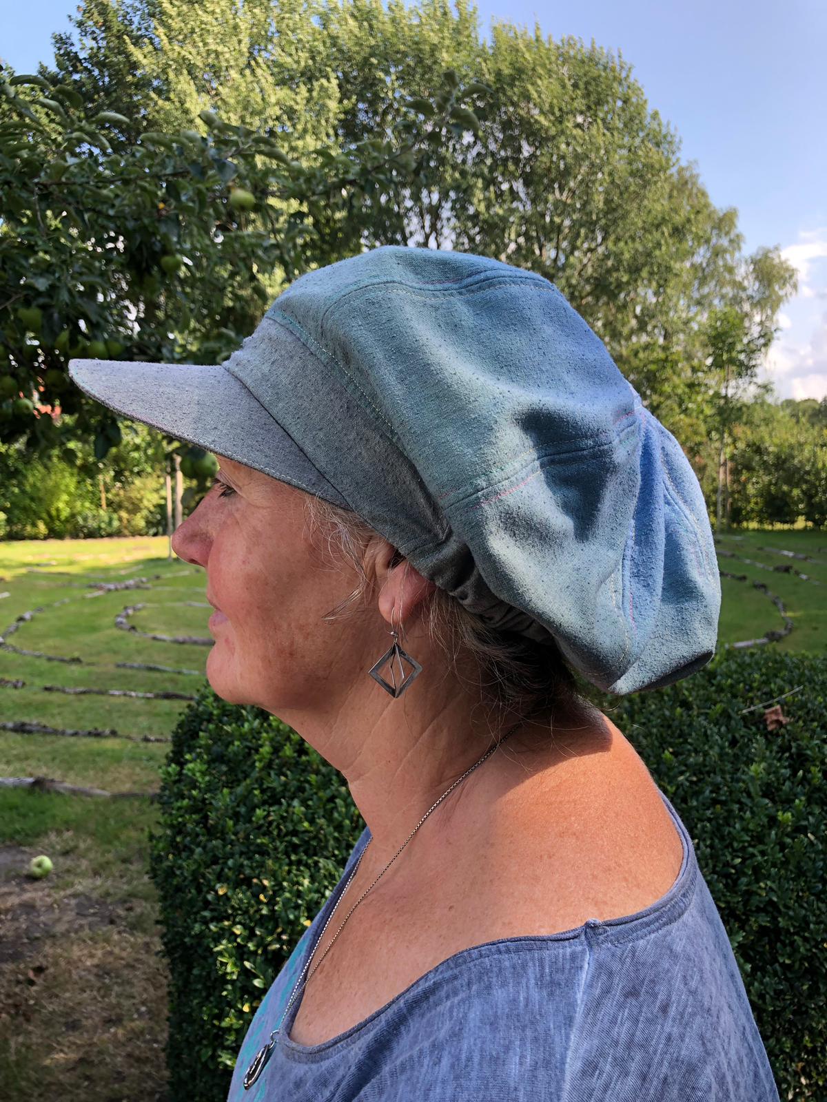 Zijden pet zon – baggy pet bourette zijde UV bescherming