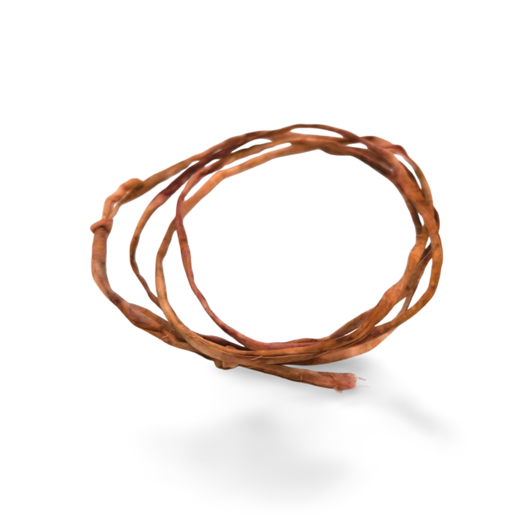 Zijden armbandje Herfst bruin koper handgeschilderd