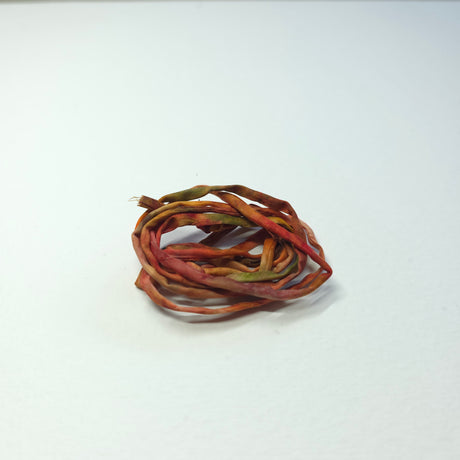 zijden armbandje goud oranje rood handgeschilderd zomer