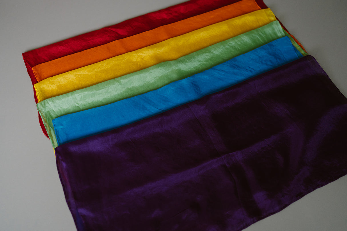Regenboog speelzijde set van zijde voor kinderen - prof