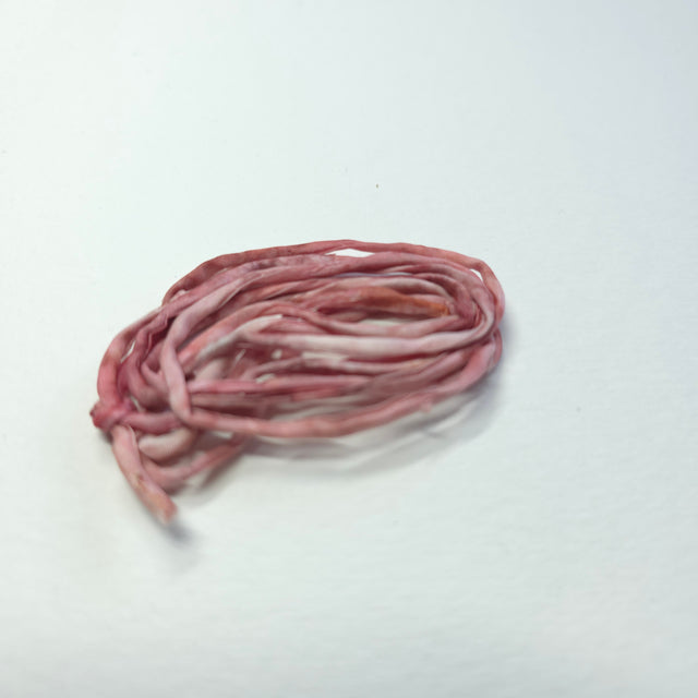 zijden armbandje roze goud bruin handgeschilderd hart verbinding